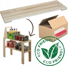 Kiegészítő polc Maxi fa polchoz 80x26,5cm normál áttört polc