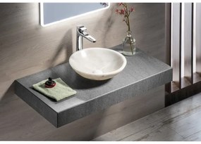 Sapho - Ráépített mosdó BLOK átm. 40 cm márvány/fehér