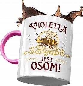Rózsaszín Bögre Violetta Barátnőknek Ajándék Nyomtatott Fotóval