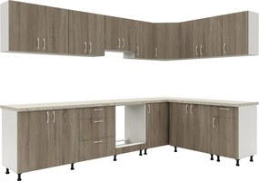 Benita Beépíthető konyhaszekrény Sonoma Tölgy-Fehér 60x50x80 cm