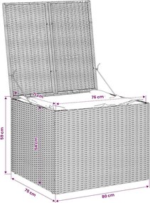 vidaXL vegyes bézs polyrattan kerti tárolóláda 291 L