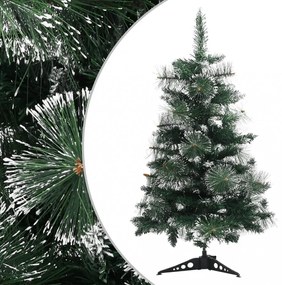 Zöld és fehér PVC műkarácsonyfa állvánnyal 60 cm