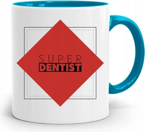 Kék Fogorvos Ajándék Bögre Dentist nyomott mintával