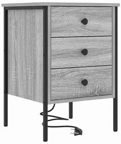 Éjjeli Szekrények 2 pcs Szürke sonoma 42 x 41 x 61 cm Faanyag