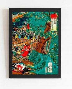 Régi grafika Japán Tsukioka Yoshitoshi vászon