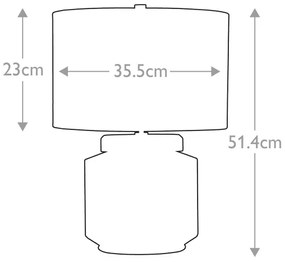 Elstead LUGA-TL-NATURAL - Asztali lámpa LUGA 1xE27/60W/230V