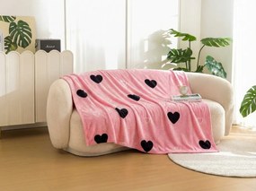Mikroplüss pléd CORAZON, rózsaszín Méret: 200 x 220 cm