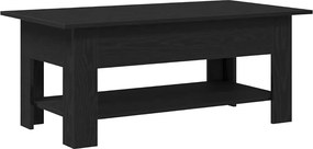 vidaXL Dohányzóasztal Fekete tölgy 102 x 55 x 42 cm Faanyag