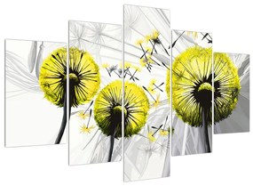 Sárga kép pitypangok (150x105 cm)
