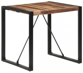 Paliszander felületű tömör fa étkezőasztal 80 x 80 x 75 cm