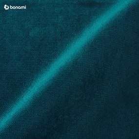 Türkiz bársony kinyitható sarokkanapé (jobb oldali) Lofty Lilly – Miuform