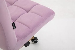 HR7009K Halványlila modern velúr szék arany lábbal
