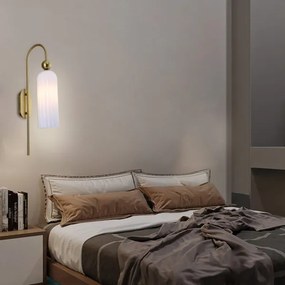 Fali lámpa PIEGA 1xE14/40W/230V sárgaréz/fehér