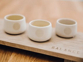 Barna kőagyag gyertyatartó LIGHT POWDER