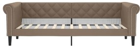 kávészínű műbőr kanapéágy 90 x 200 cm