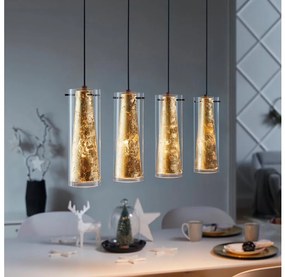 Eglo 79344 - Csillár zsinóron PINTO GOLD 4xE27/40W/230V arany