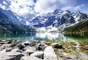 Vinyl flizelin Tapéta Tengeri Tátra Szem hegyek hó 370x255cm