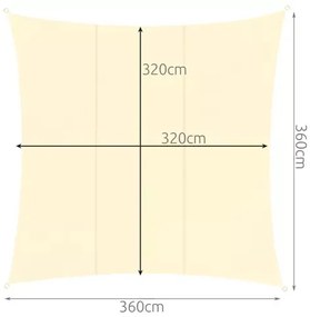 Napvitorla 3,6x3,6 m Gardlov 23165