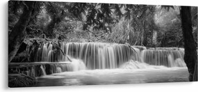 Kép - Fekete-fehér vízesés (120x50 cm)
