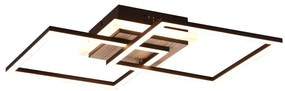 Fekete-barna LED szabályozható mennyezeti lámpa 28x57 cm Giro – Trio