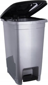 Hulladékgyűjtő kosár műanyag pedálos fedéllel keskeny tágas 10L