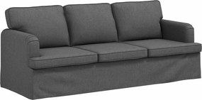 vidaXL Kanapé Sötétszürke 201 x 80 x 85 cm szövet