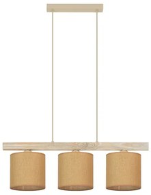 Brilagi - Csillár zsinóron FOREST 3xE27/15W/230V fenyő/barna