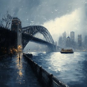 Canvas VĂĄros VĂĄszonkĂ©p Sydney AusztrĂĄlia HĂd Harbour Bridge 40x40