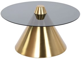 Modern kerek lerakó kisasztal arany színű 60X34 cm