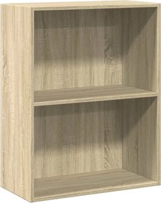 vidaXL 2-szintes sonoma színű forgácslap könyvszekrény 60x30x76,5 cm