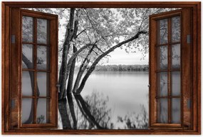 Poszterek 90x60 Fák Erdő Tó