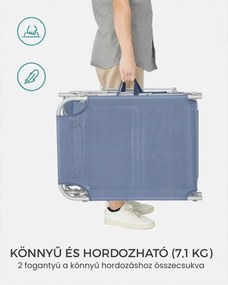 LAGUNA kerti napozóágy állítható napellenzővel, 193x53x29cm, kék SongmicsHome