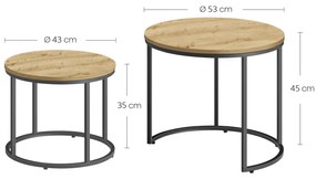 Taylor Artisan dohányzóasztal szett, 2 db