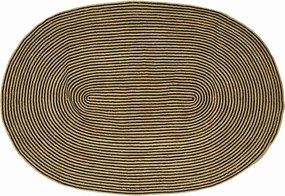 vidaXL Szőnyeg Természetes és fekete 152 x 245 cm Juta