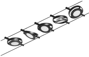 Paulmann 94418 - 5x LED 4,5W ROUNDMAC spotlámpa 230V fekete készlet