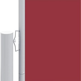 Piros behúzható oldalsó napellenző 180 x 1000 cm