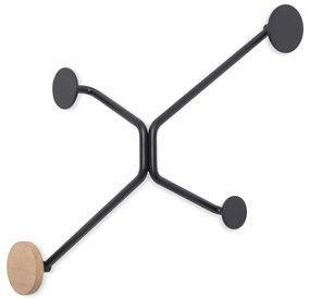 Hook fekete fali akasztó külső sarokra - Gazzda