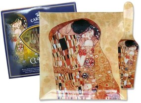 Üveg süteményes kínáló lapáttal, Klimt The Kiss