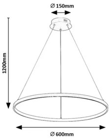 Rabalux 72347 - LED kábeles csillár BELIZA LED/55W/230V 3000K