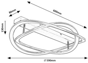 Rabalux 71280 - LED mennyezeti lámpa KALLIRA LED/72W/230V 3000K Ø59 cm