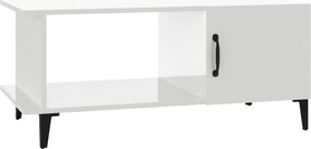 vidaXL magasfényű fehér szerelt fa dohányzóasztal 90 x 50 x 40 cm