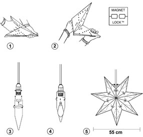 Eglo 410244 - Karácsonyi dekoráció SENSY 1xE14/25W/230V 54 cm