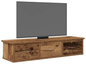 antik fa színű szerelt fa faliszekrény 88x26x18,5 cm