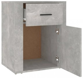 betonszürke szerelt fa éjjeliszekrény 50 x 36 x 60 cm