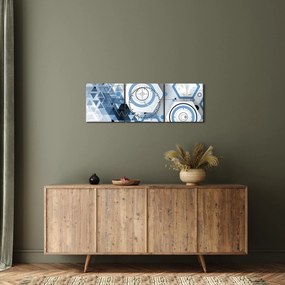 Kép - Geometriai absztrakció (órával) (90x30 cm)