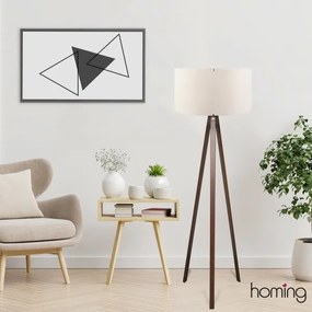 Állólámpa AYD 1xE27/40W/230V barna/krémszínű