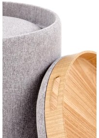 KÉSZLET 2x Taburet AVIKO átm. 38/45 cm szürke/bézs