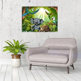 Kép - Vidám állatkák (70x50 cm)