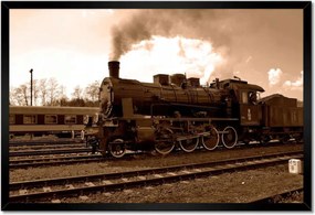 Poszterek keretben 60x40 Mozdony TR565 Wolsztyn
