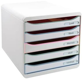 Irattároló, műanyag, 5 fiókos, EXACOMPTA Big-Box Plus AutentiK, szürke (EX309303D)
